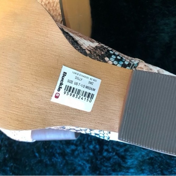 Buckle ARider Girl Ankle Boots Booties - Snakeskin Multi Color Size 7.5 EUR 38 - Picture 9 of 11